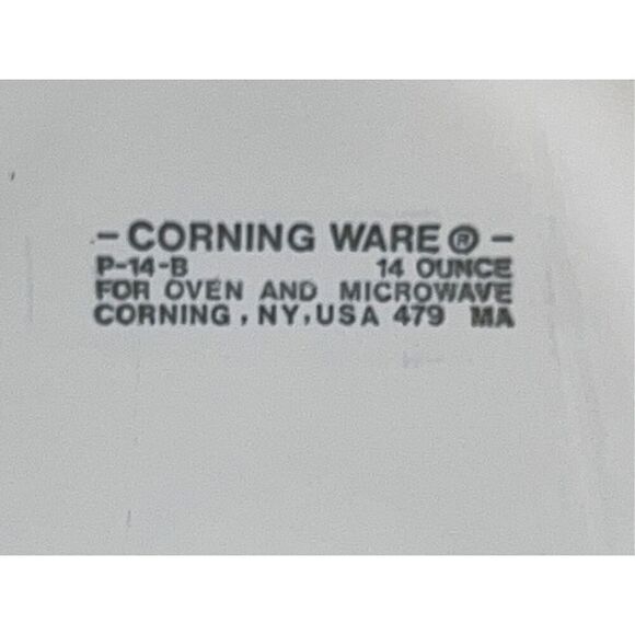 Vintage Corning Ware Grab It White Oval Casserole P-14-B w/Pyrex Lid P-14-C - Picture 4 of 4